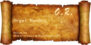 Orgel Renátó névjegykártya