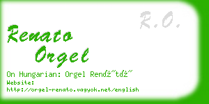renato orgel business card